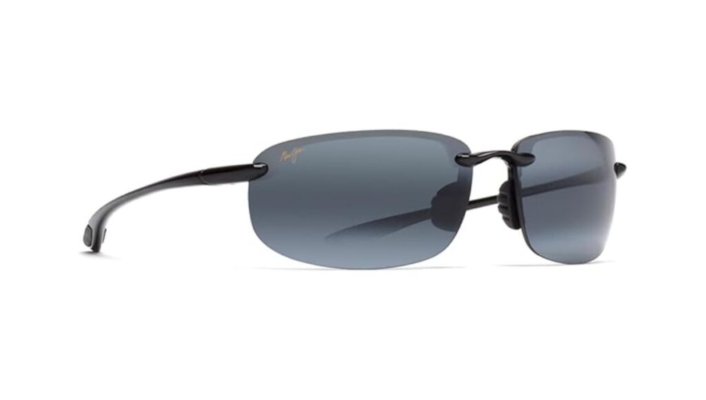 High-quality Maui Jim 407-02 Hiking Sunglass with sleek black frame, ideal for outdoor adventures