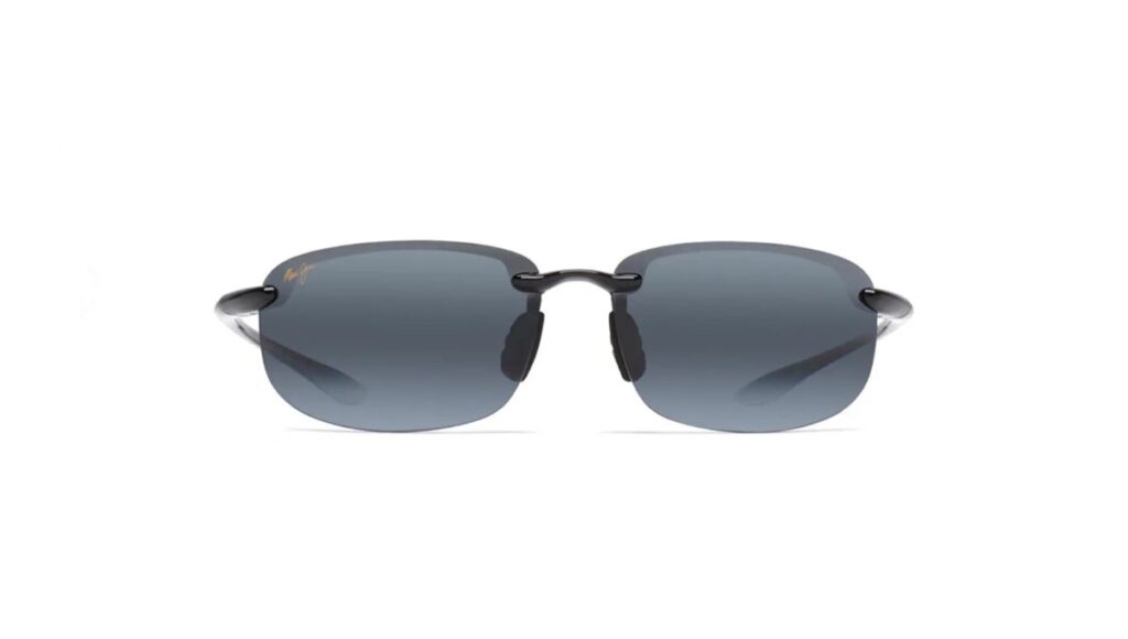 Maui Jim 407-02 Hiking Sunglass showcases superior lens quality with sleek, rimless design for optimal outdoor performance